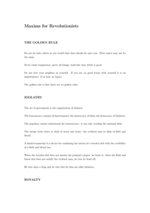 George Bernard Shaw - Maxims for Revolutionists